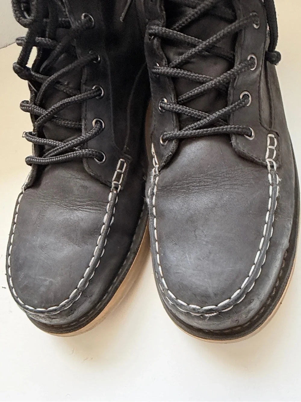 Danner Bull Run Steel Toe Moc Toe Boots USA Black Leather mens Size 14